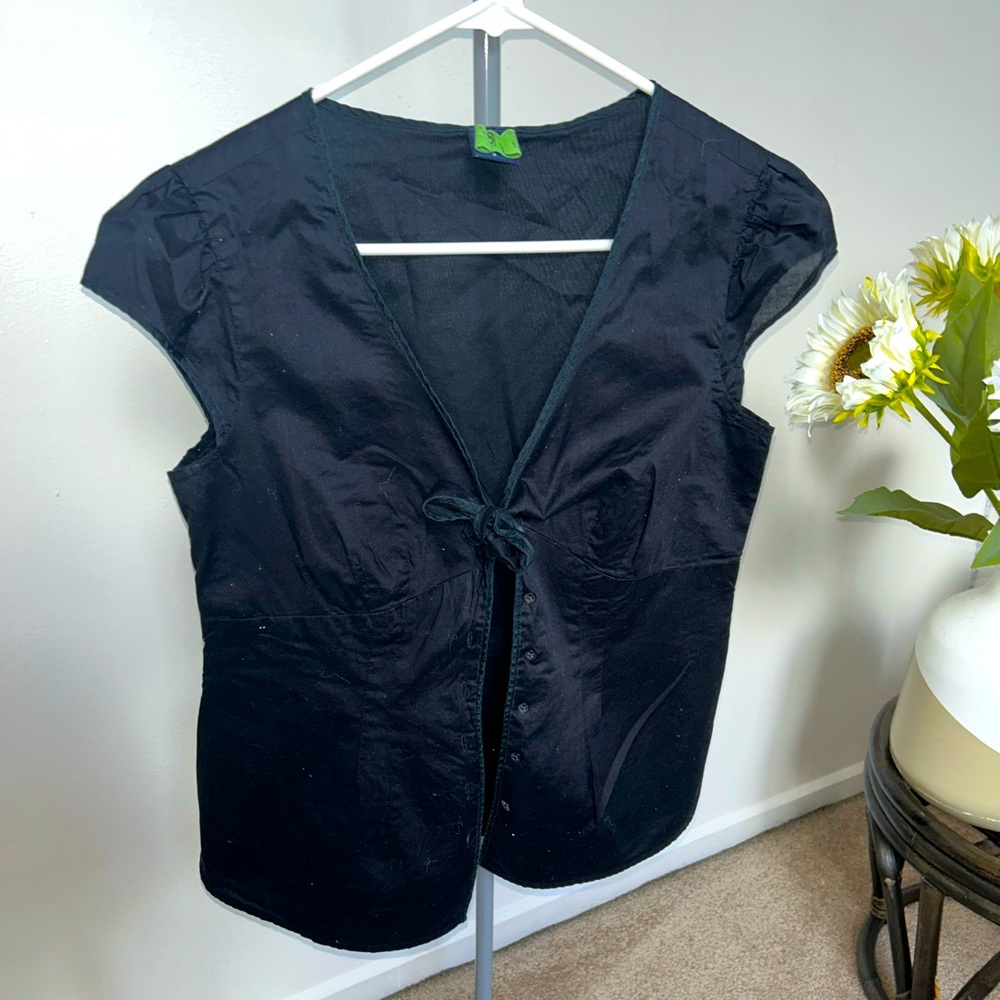 Black 80’s tie shirt with buttons from Gap